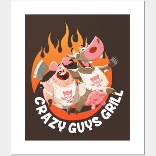 Crazy Guys Grill Posters and Art